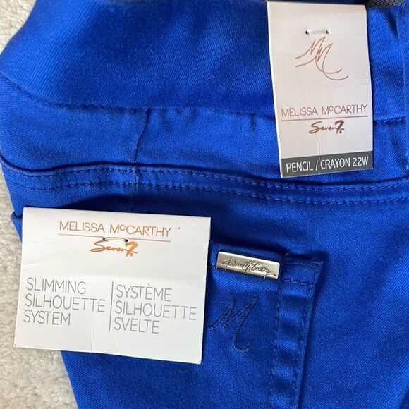Melissa McCarthy Blue Pencil Dress Pants Size 22W - Picture 16 of 17
